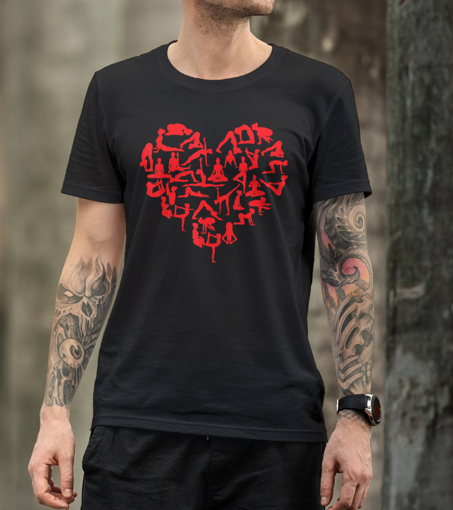 Funny Gymnastics Cartwheel Acrobatics Heart Shape Va T-Shirt
