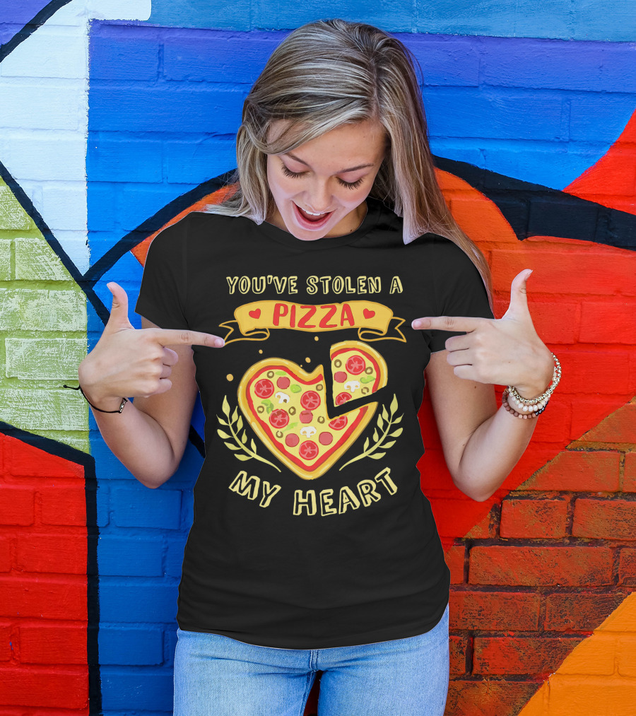 You've Stolen A Pizza My Heart Valentine's Day T-Shirt