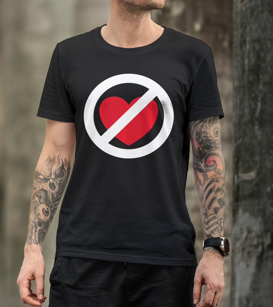 No Heart Symbol Anti Valentine Humor T-Shirt
