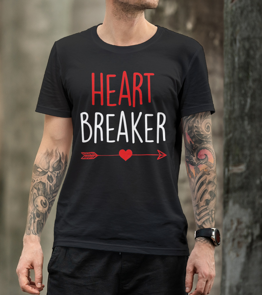 Heart Breaker Arrow Heart Valentine's Day T-Shirt