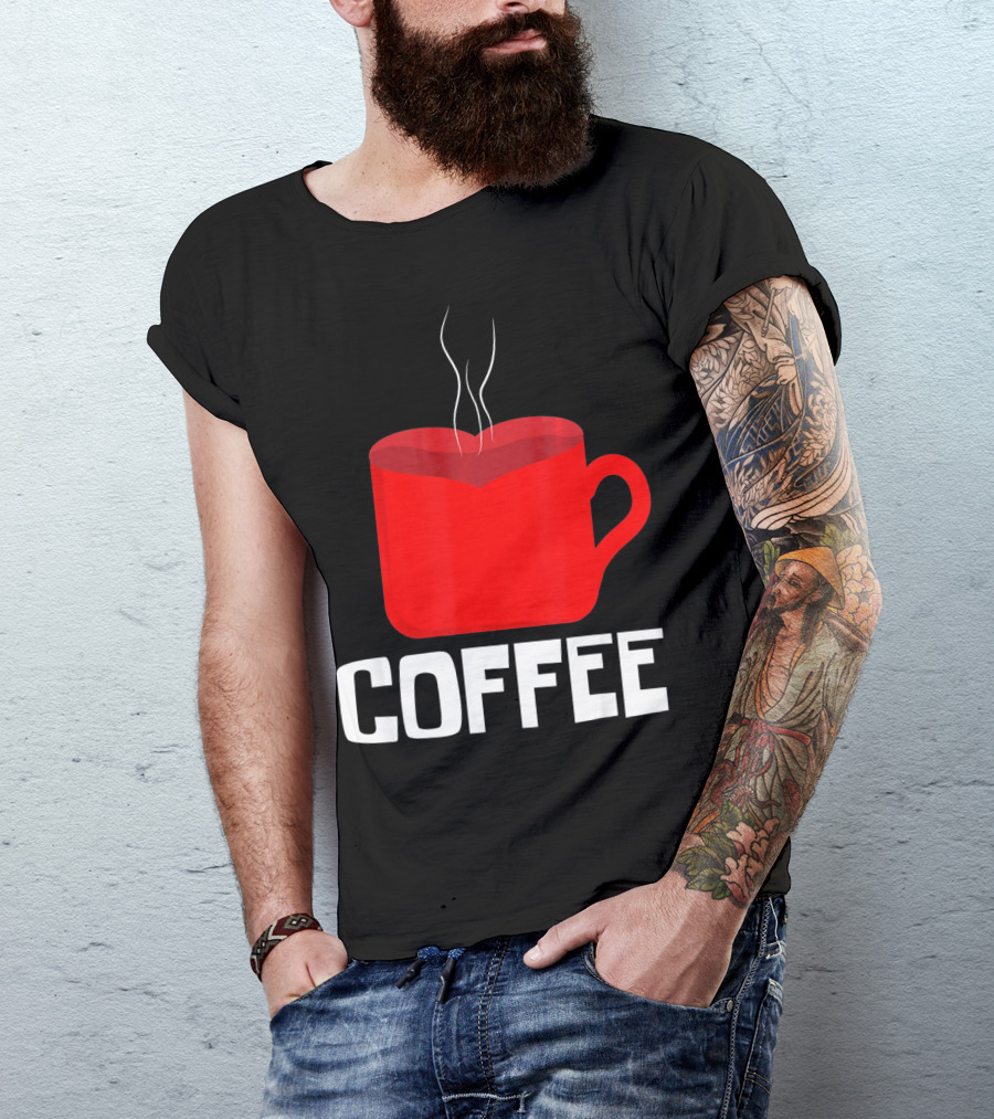 Funny Valentines Coffee Heart Mug Valentine's Day T-Shirt