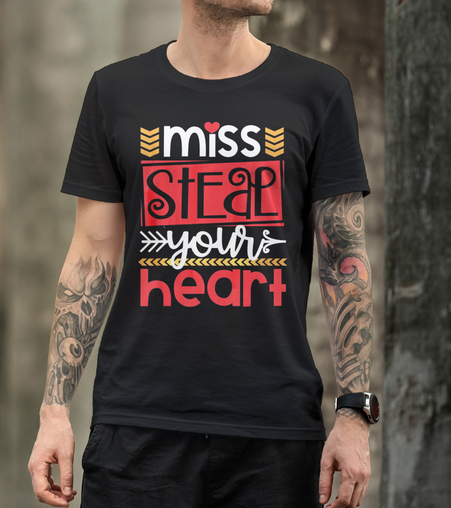 Miss Steal Your Heart Girls Valentines T-Shirt