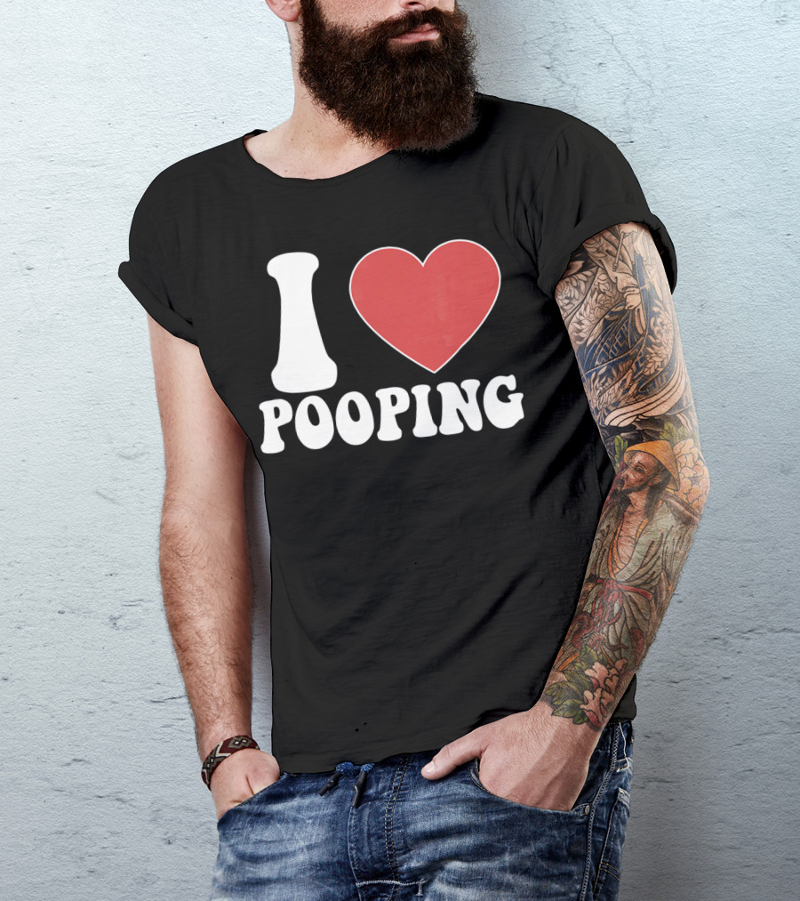I HEART POOPING Funny Valentines T-Shirt