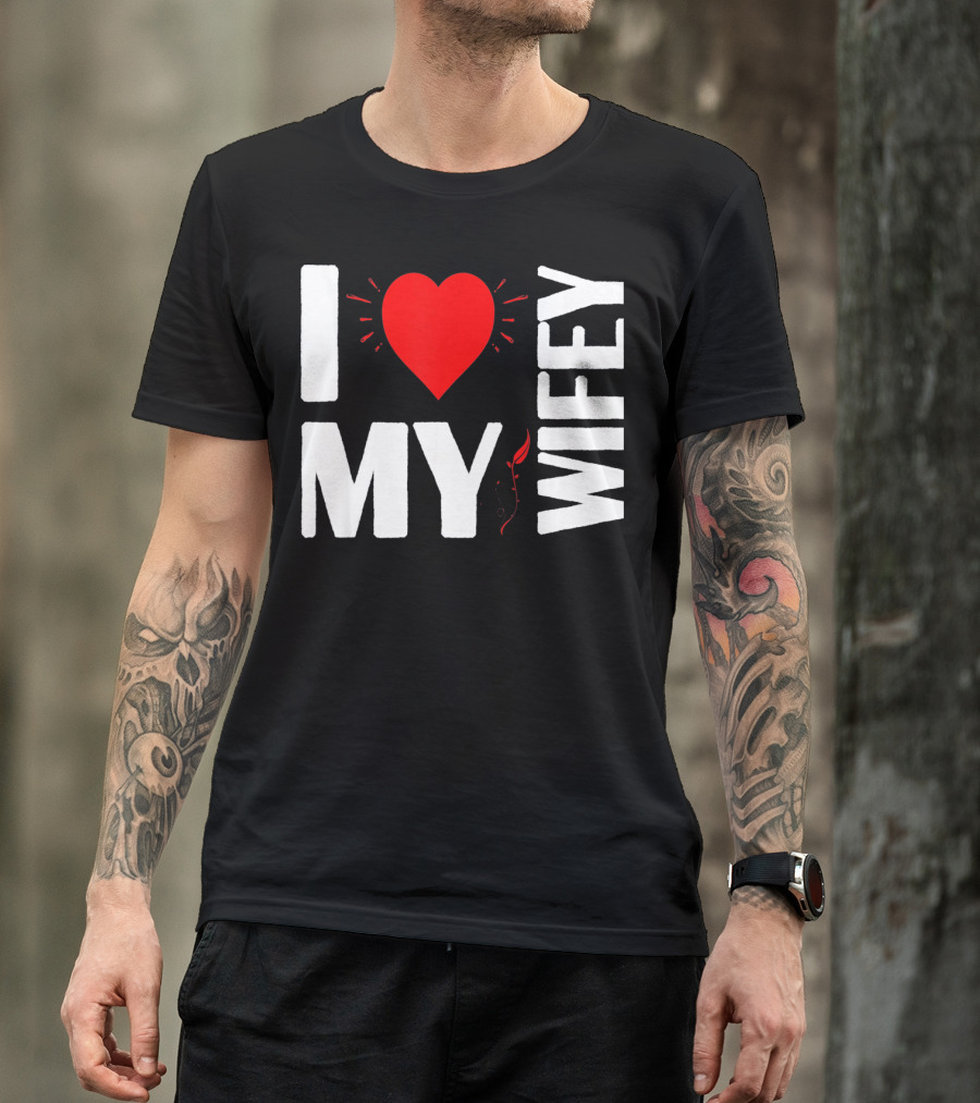 I Love My Wifey Heart Valentine's Day T-Shirt