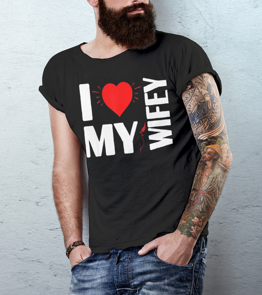 I Love My Wifey Heart Valentine's Day T-Shirt