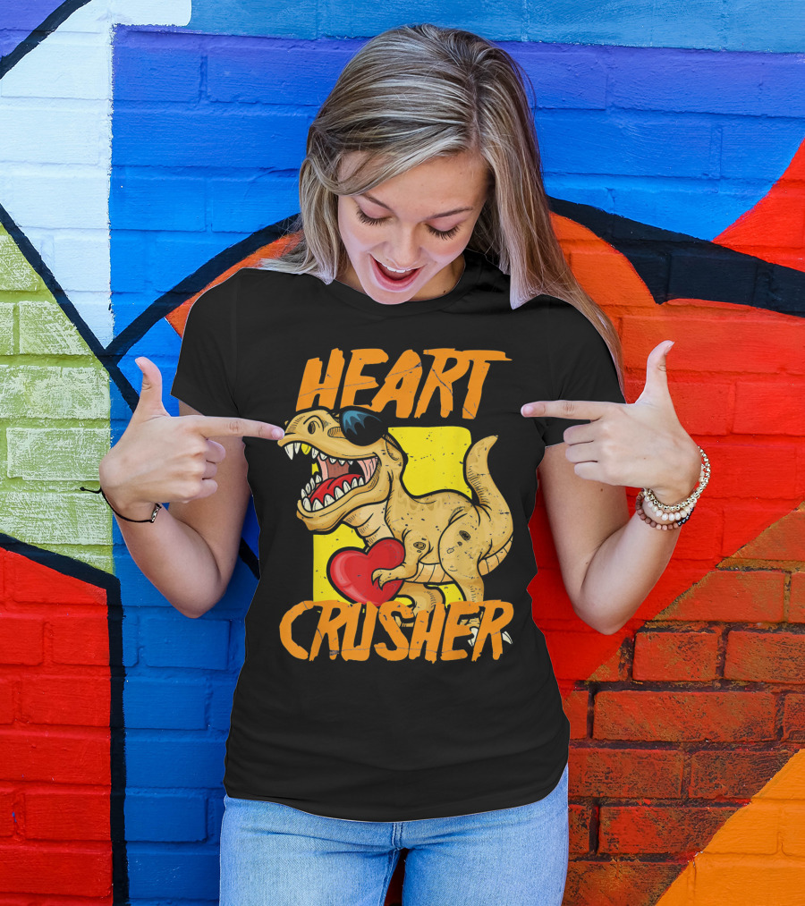 HEART CRUSHER Kids Dinosaur T-Shirt
