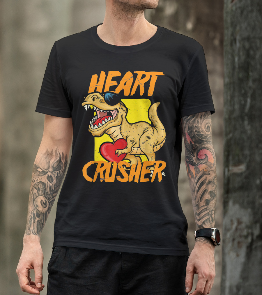 HEART CRUSHER Kids Dinosaur T-Shirt