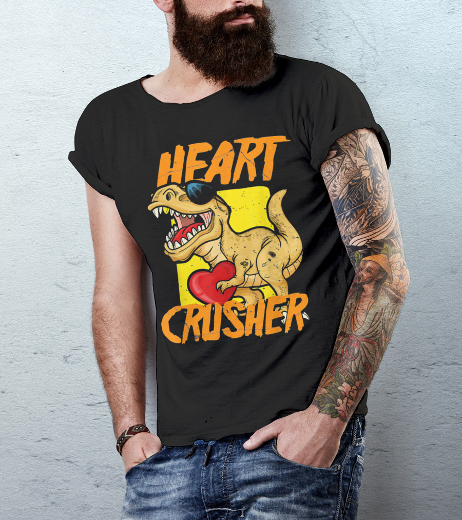 HEART CRUSHER Kids Dinosaur T-Shirt