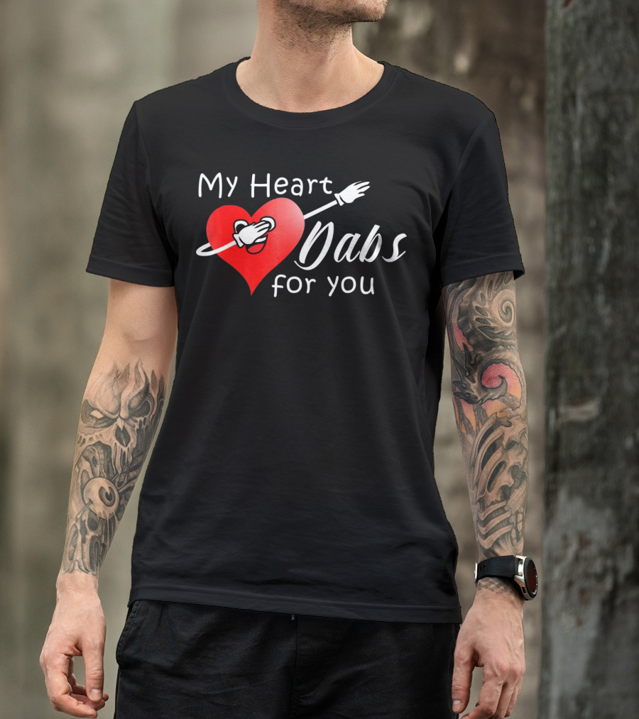 My Heart Dabs For You Valentine's Dab Love T-Shirt