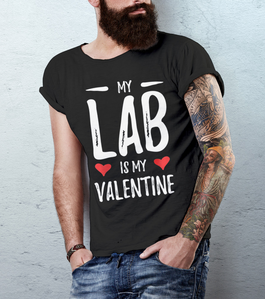 My Lab Is My Valentine Hearts T-Shirt