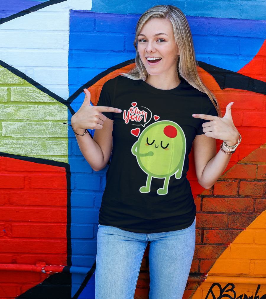 Olive You Cute Valentines Day Love T-Shirt