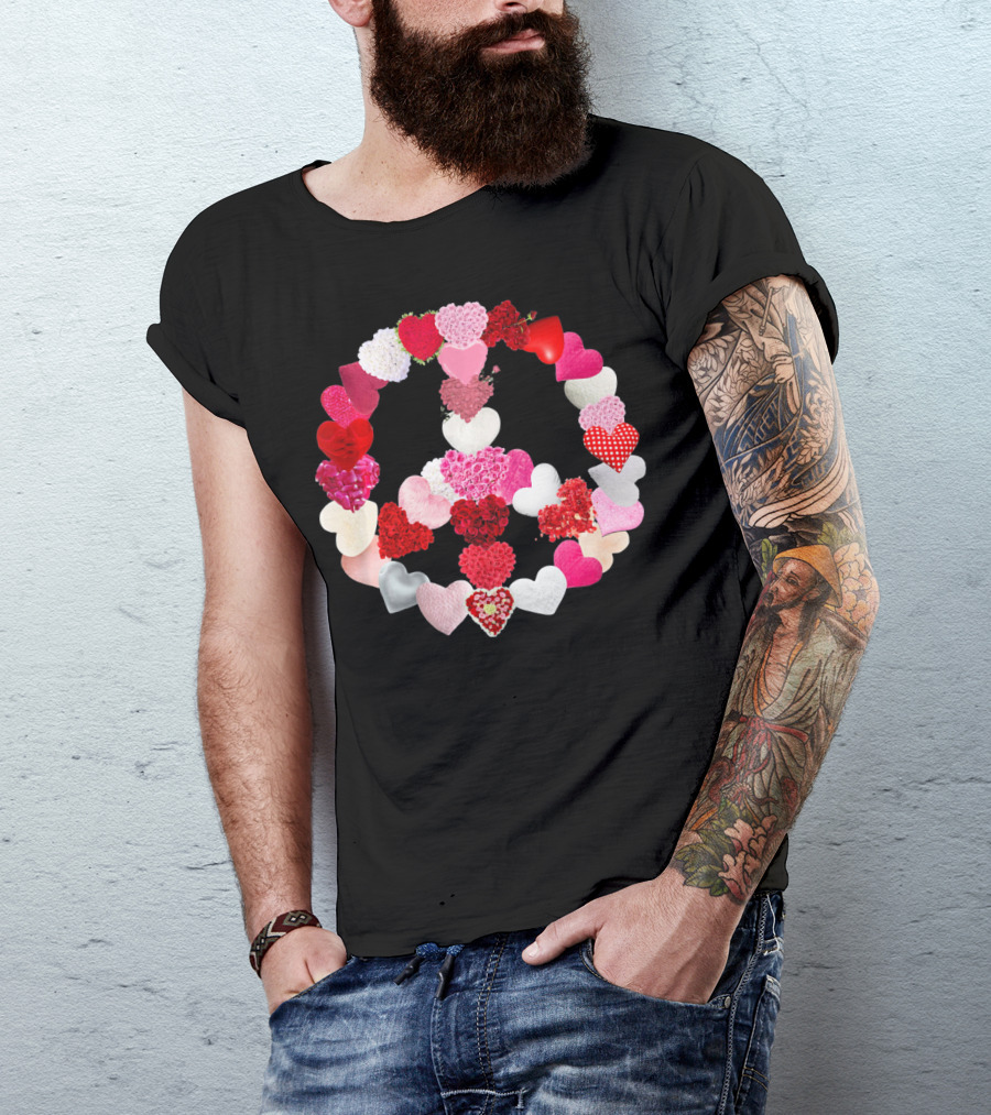 Valentine Heart Peace Sign T-Shirt