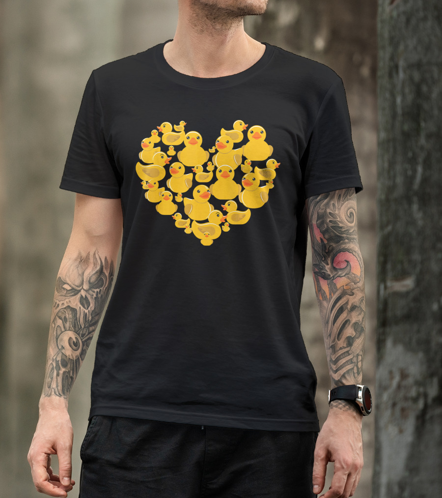 Rubber Duck Valentine Heart Quack Valen T-Shirt