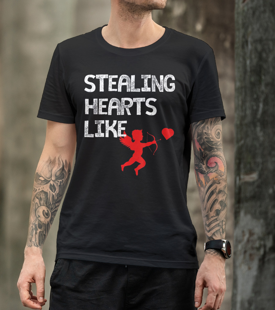 Stealing Hearts Like Cupid Kids Funny Va T-Shirt