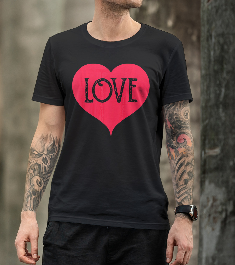 Love Heart Cute Red Valentines Day T-Shirt