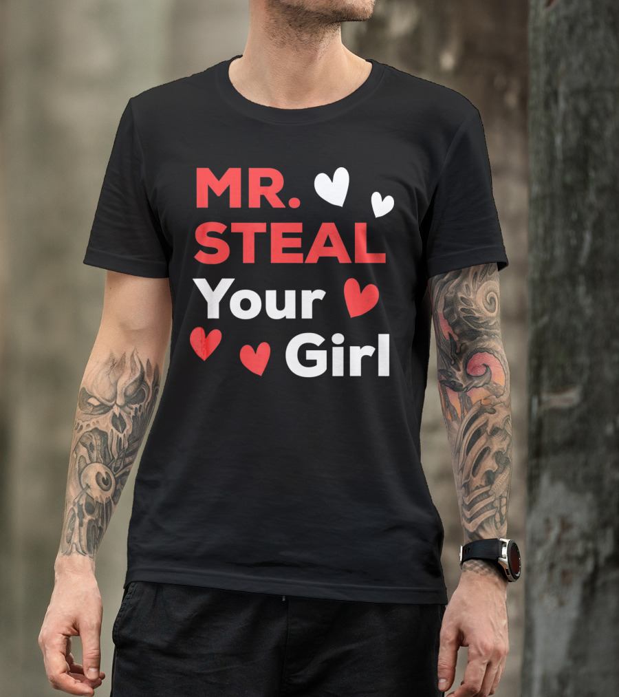 MR. STEAL YOUR GIRL Boys Funny Vale T-Shirt