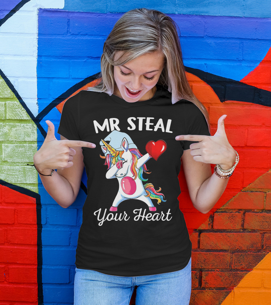 MR Steal Your Heart Dabbing Unicorn T-Shirt