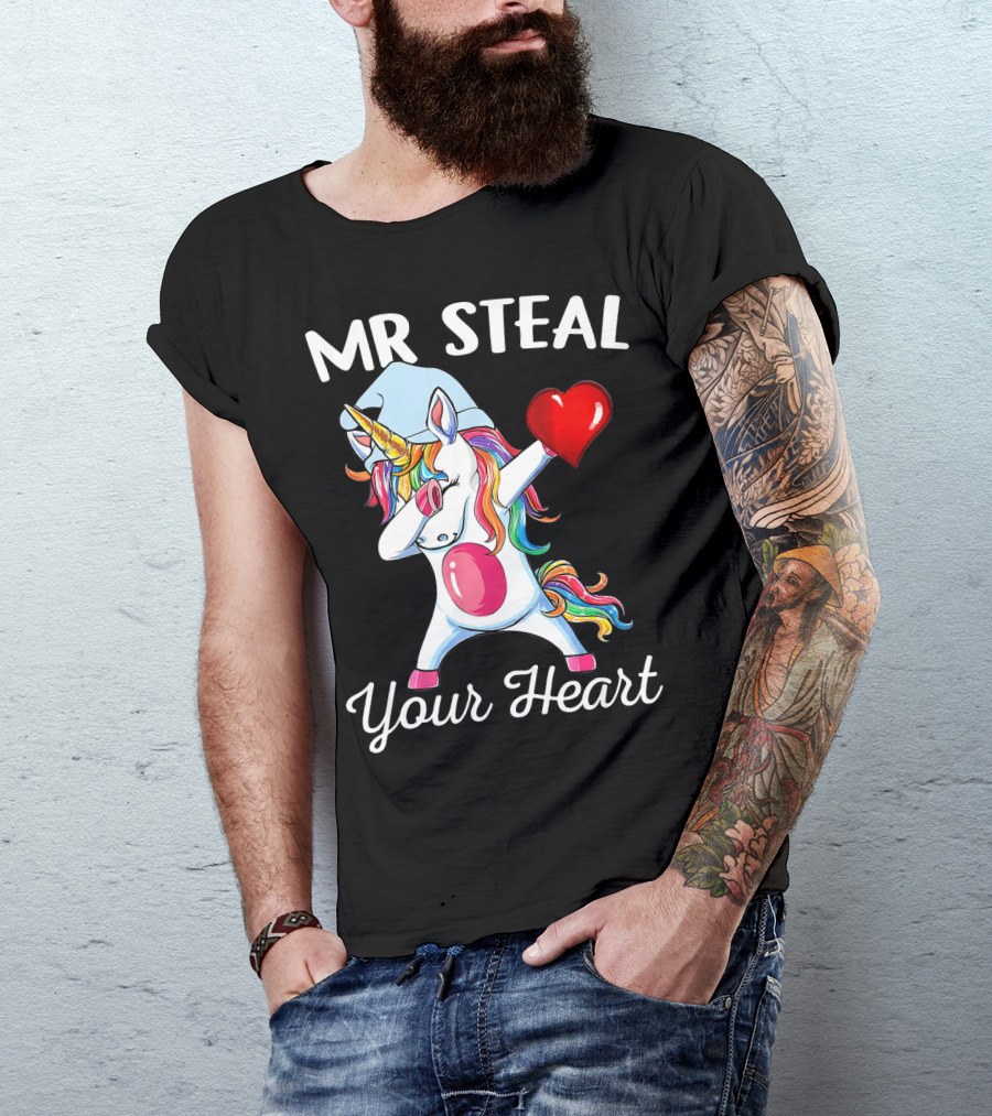 MR Steal Your Heart Dabbing Unicorn T-Shirt