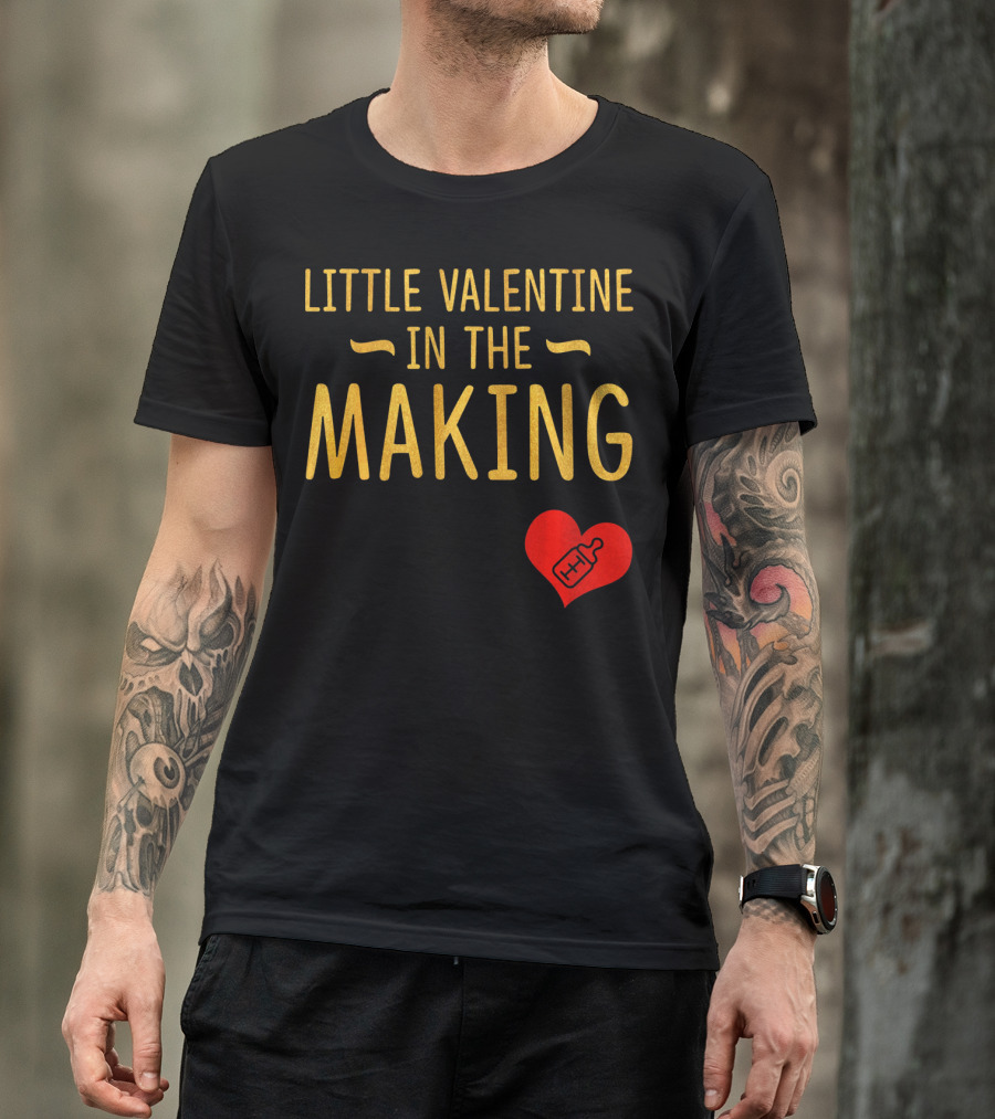 Little Valentine In The Making Heartbeat Heart T-Shirt