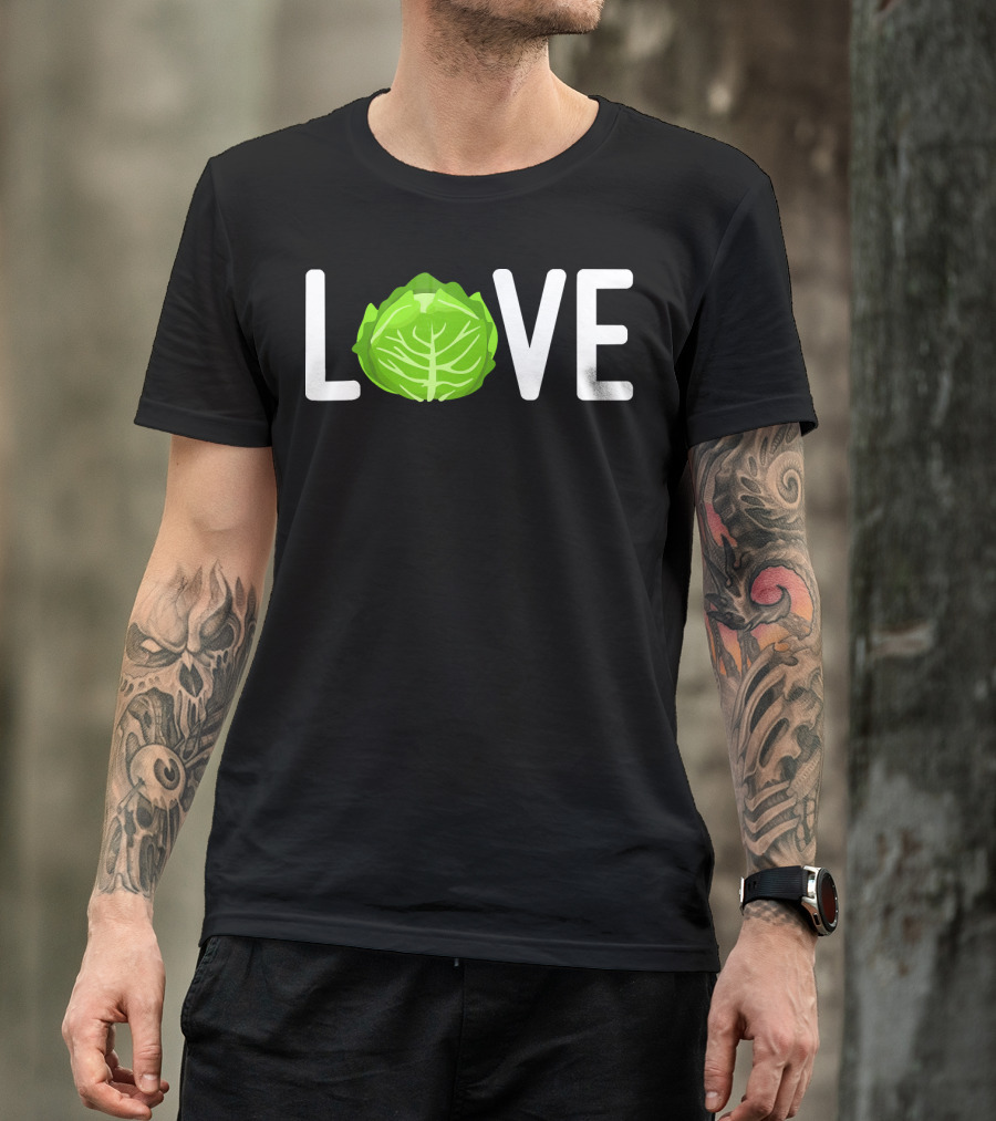 Love Cabbage Eating Clean Vegetarian Food T-Shirt