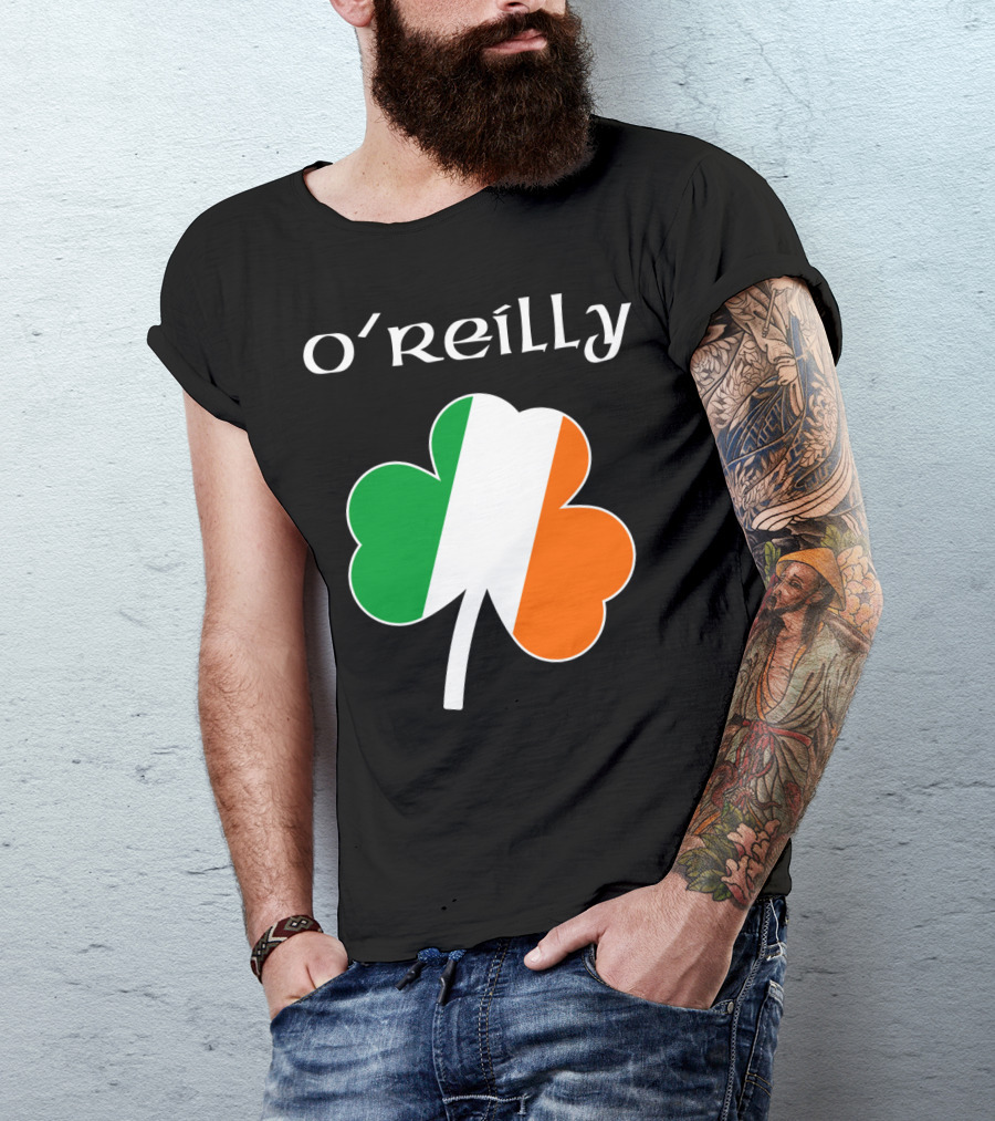O'Reilly Irish Flag Shamrock Ireland T-Shirt