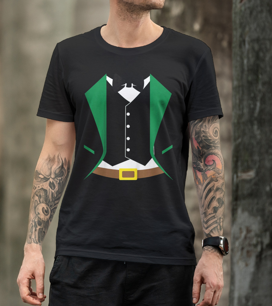 Kids Funny St Patrick's Day Leprechaun Tuxedo Costume T-Shirt