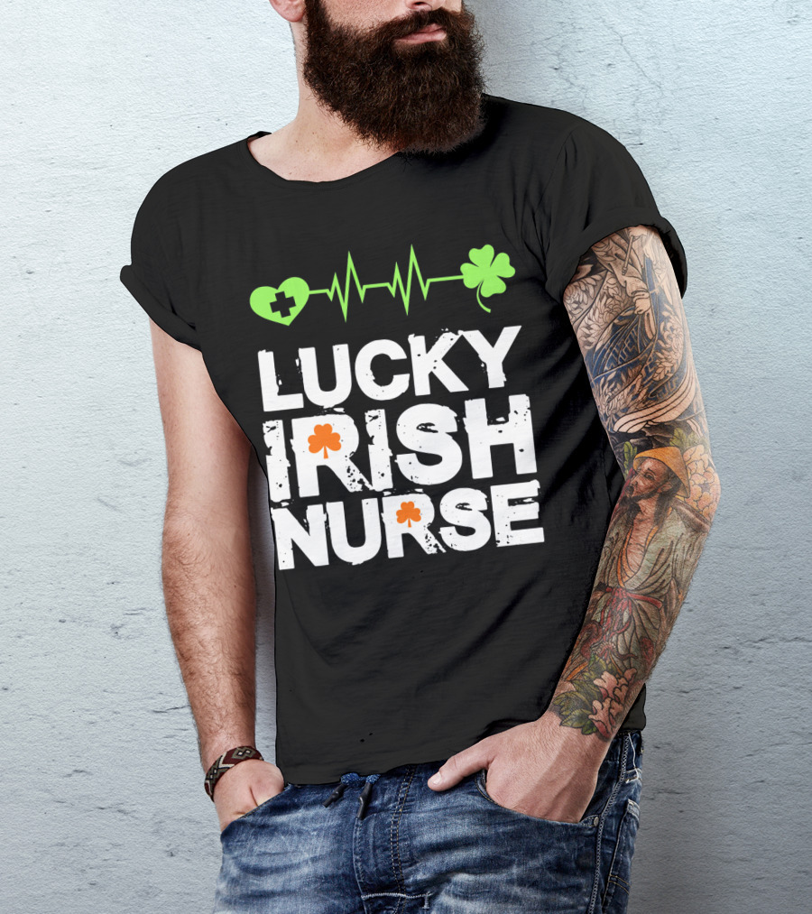 Lucky Irish Nurse St Patricks Day T-Shirt