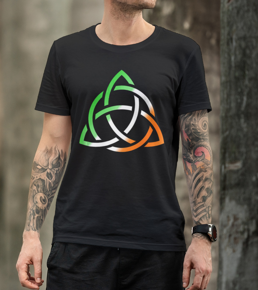 Celtic Trinity Knot Irish Flag Colors T-Shirt