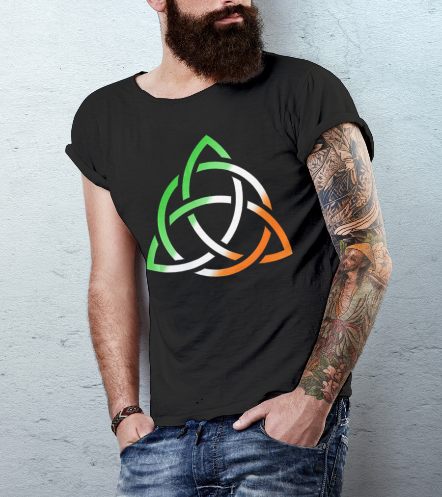 Celtic Trinity Knot Irish Flag Colors T-Shirt