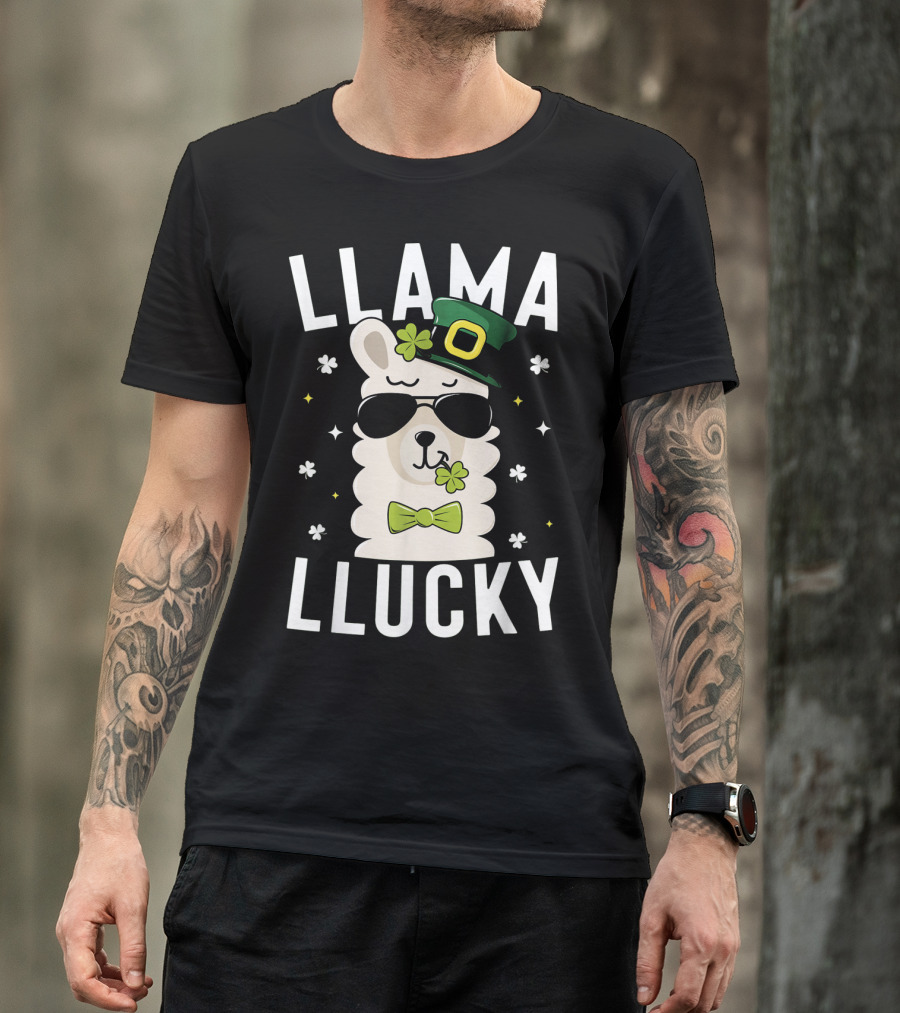Llama Lucky St Patricks Day Kids T-Shirt