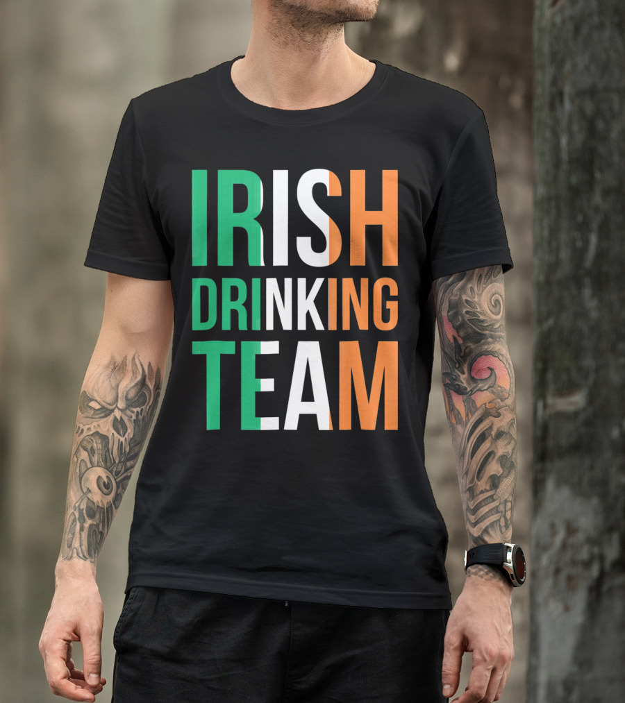Irish Drinking Team Ireland Green White Orange T-Shirt