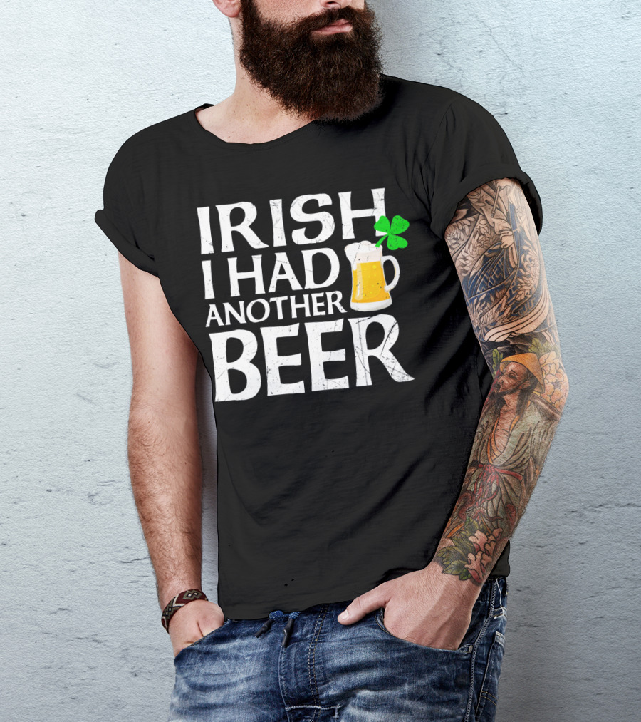 Irish I Had Another Beer Mug Shamrock T-Shirt