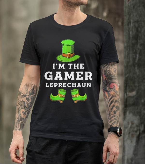 I'm The Gamer Leprechaun St Patrick's Hat And Shoes T-Shirt