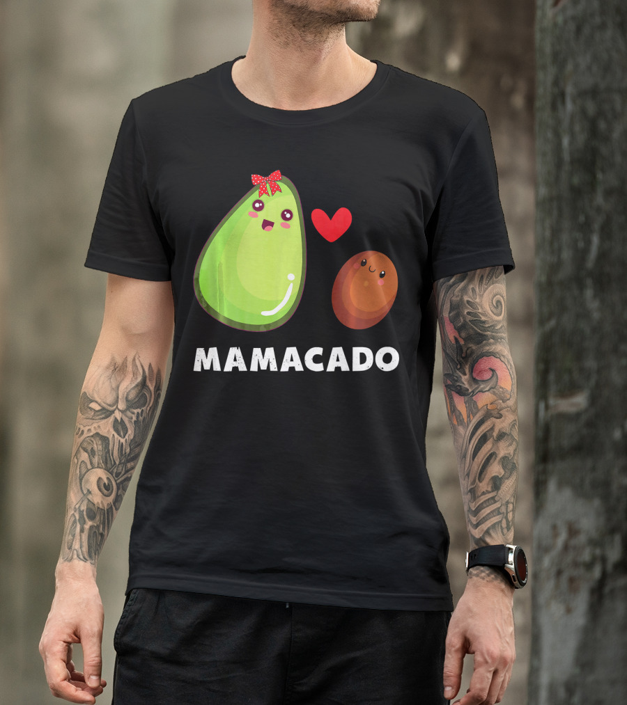 Mamacado Pregnancy Vegetarian Avo Cute Heart Avocado T-Shirt