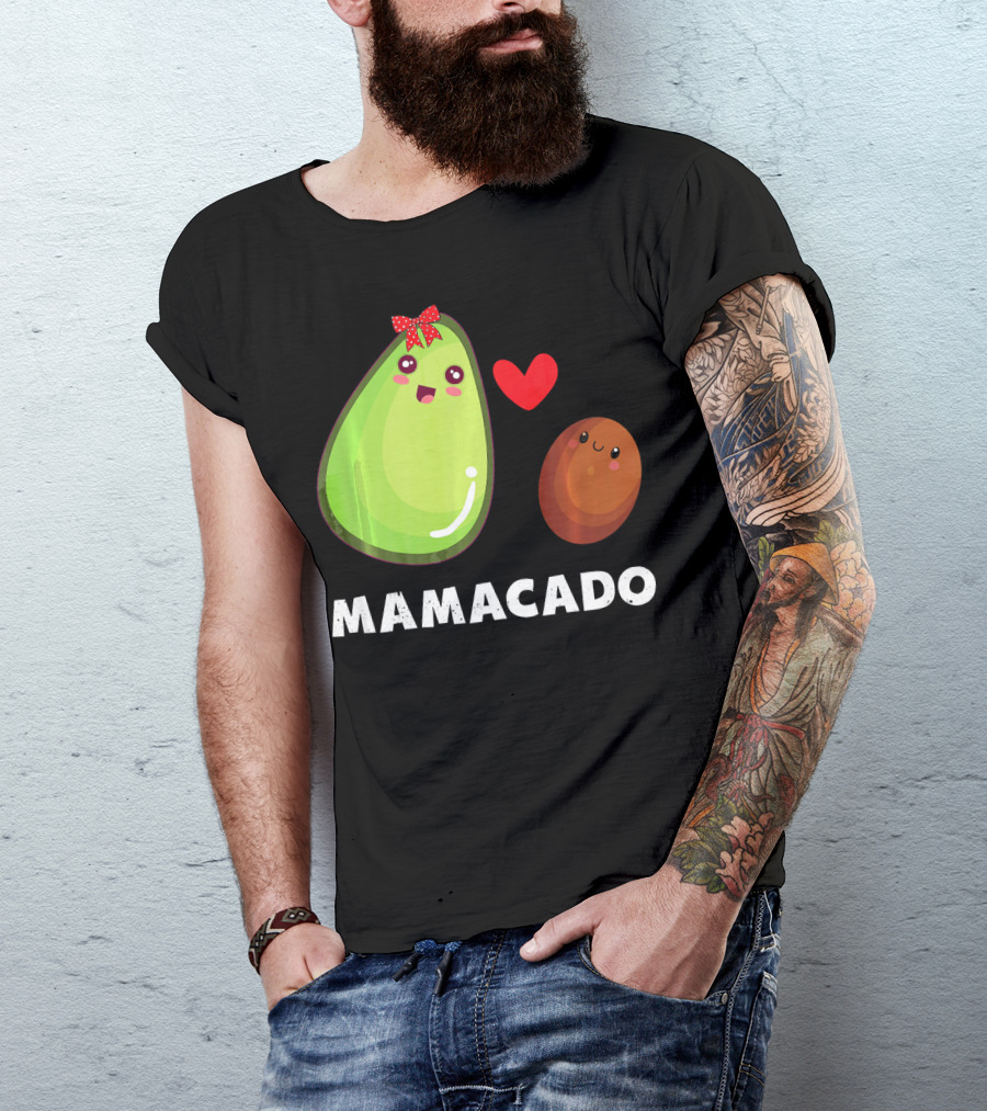 Mamacado Pregnancy Vegetarian Avo Cute Heart Avocado T-Shirt