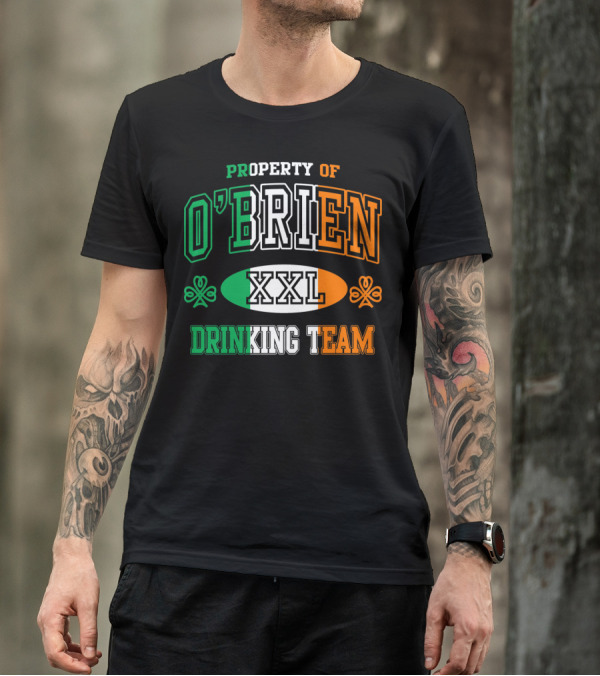 Property Of O'Brien XXL Irish Drinking Team T-Shirt