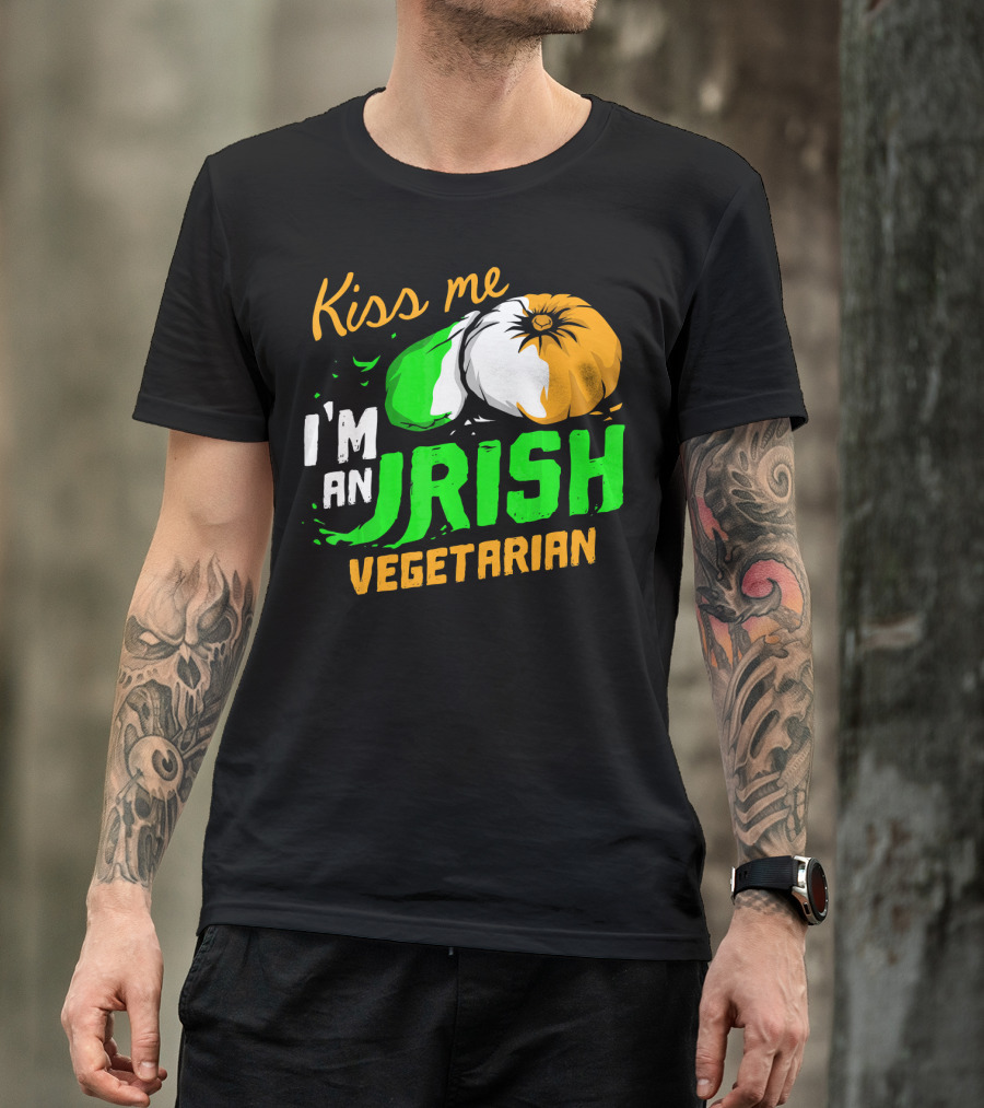 Kiss Me I'm An Irish Vegetarian St. Patrick's Day T-Shirt
