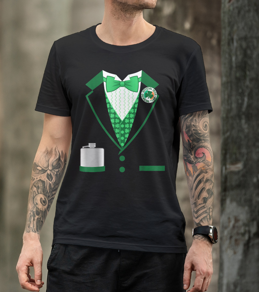 Mens St. Patricks Day Costume Official Irish Drinking Team Funny Iris T-Shirt