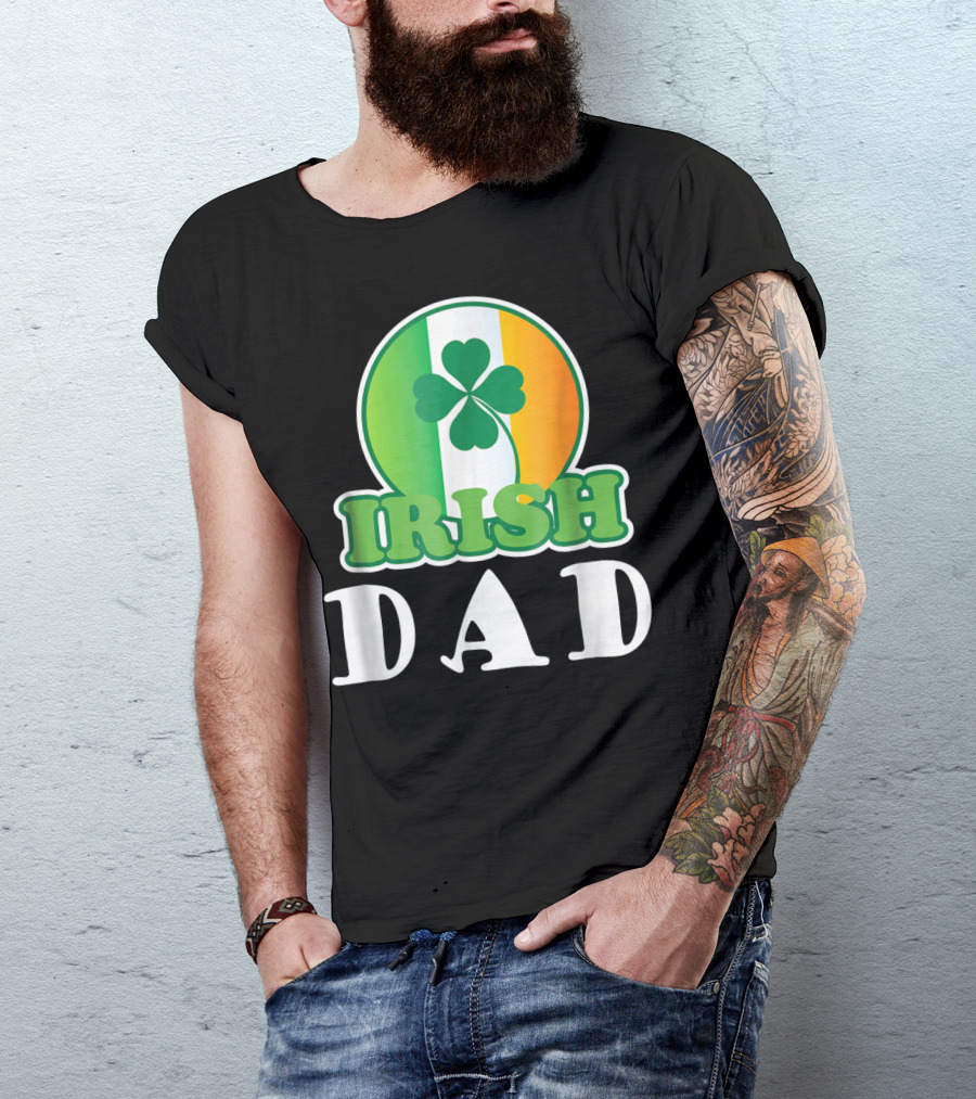 Irish Dad Clover Flag T-Shirt