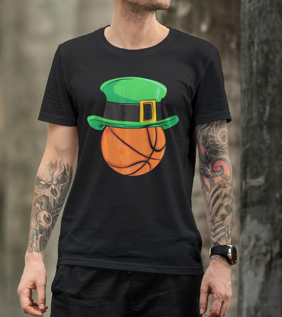 Leprechaun Hat Basketball St Patricks Day T-Shirt