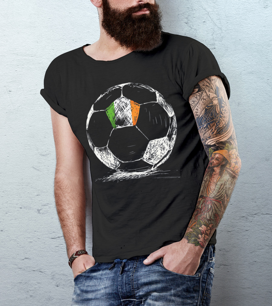 Ireland Irish Eire Flag Soccer Ball T-Shirt