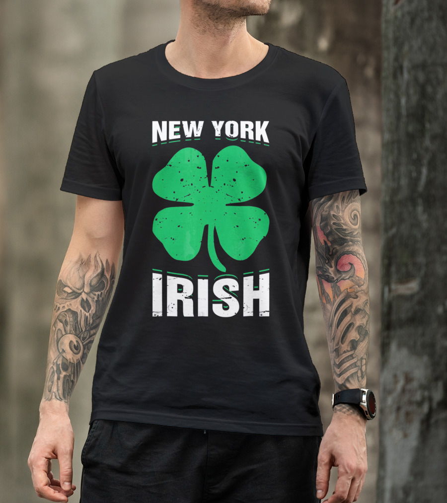 New York Irish Shamrock St Patricks Day T-Shirt
