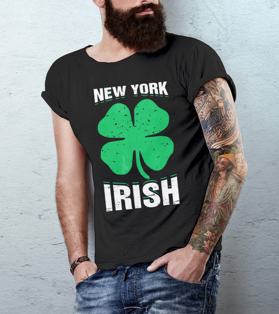 New York Irish Shamrock St Patricks Day T-Shirt