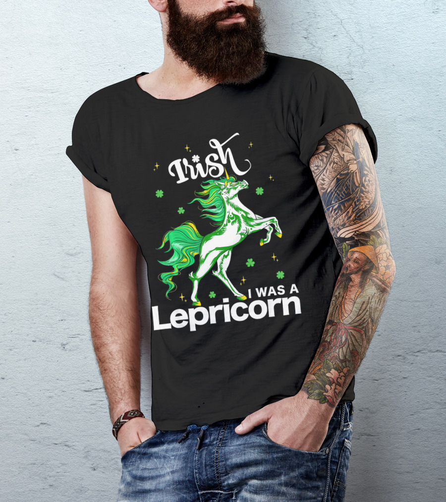 Irish I Was A Lepricorn Unicorn St Patrick's Day Fantasy T-Shirt