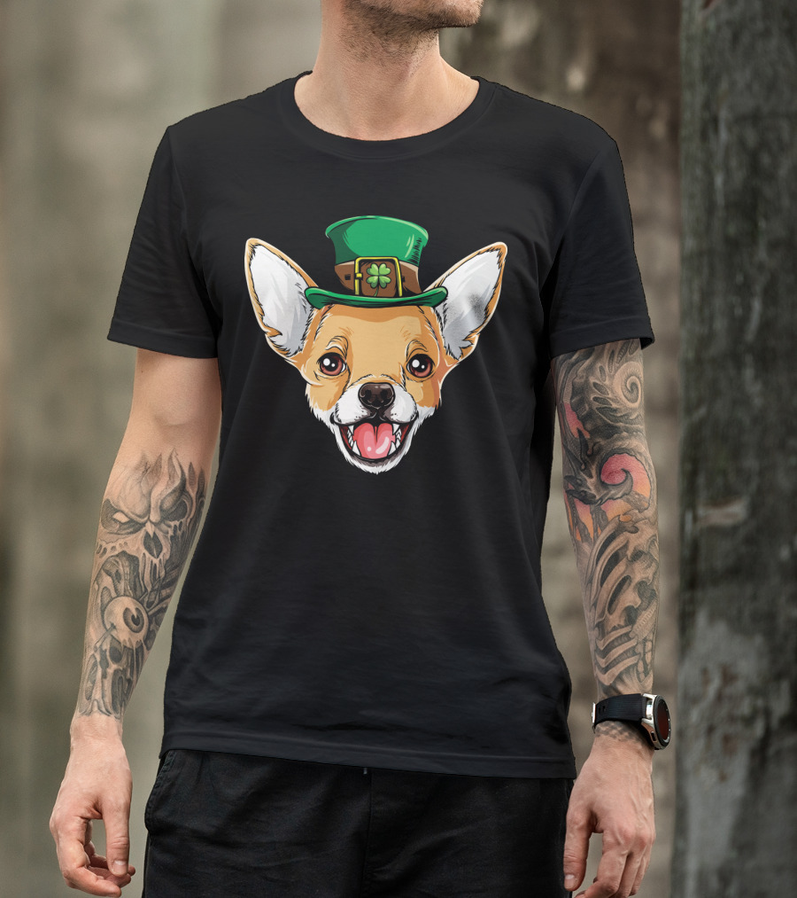 Chihuahua Leprechaun Hat Shamrock T-Shirt