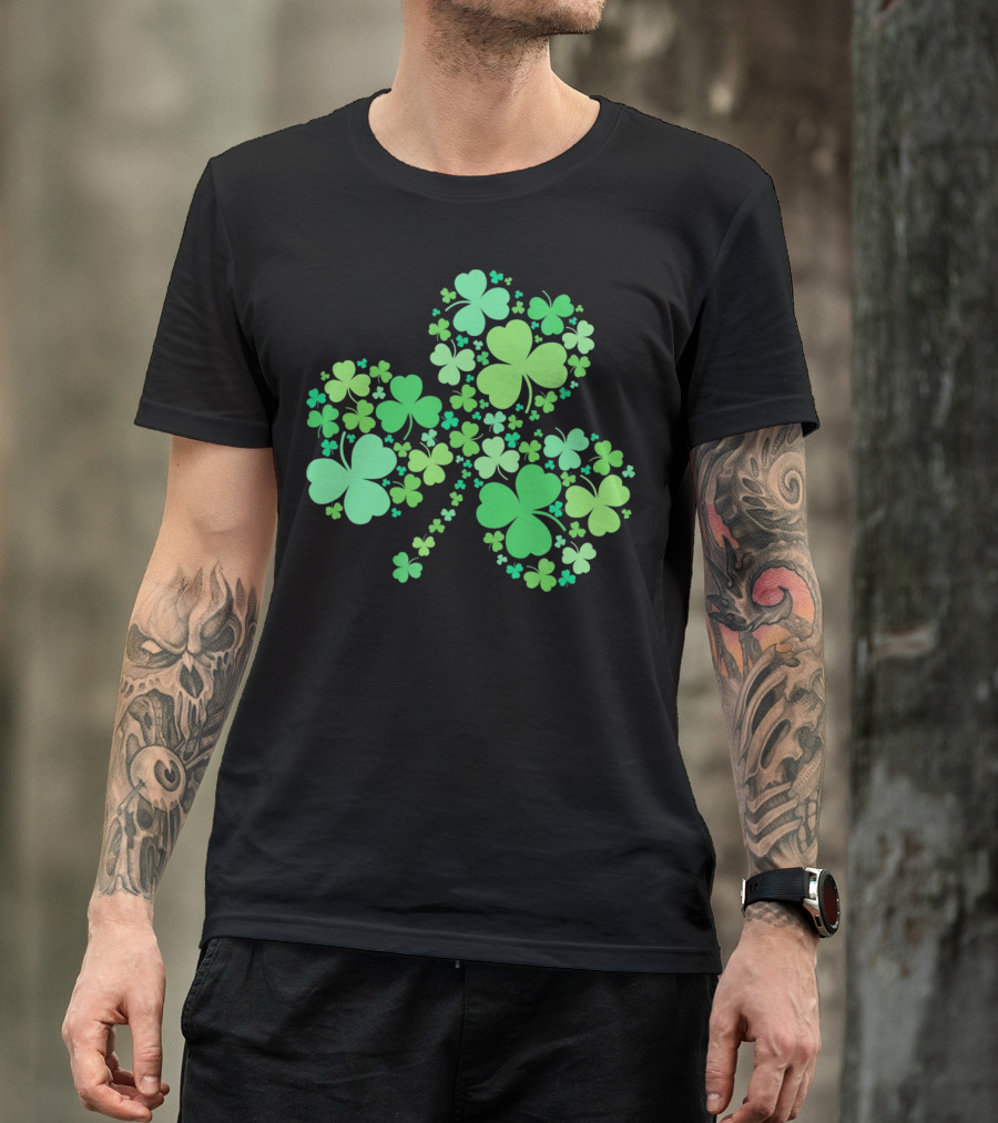 Shamrocks Clover Design St. Patricks Day T-Shirt