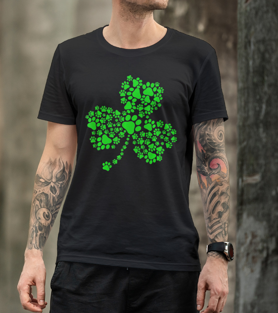 Clover Paw Dog Shamrock T-Shirt