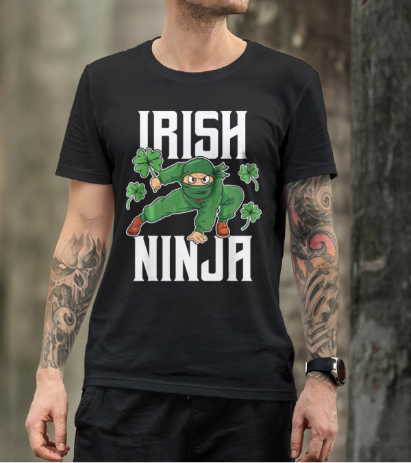 Irish Ninja Shamrock Warrior Awesome T-Shirt
