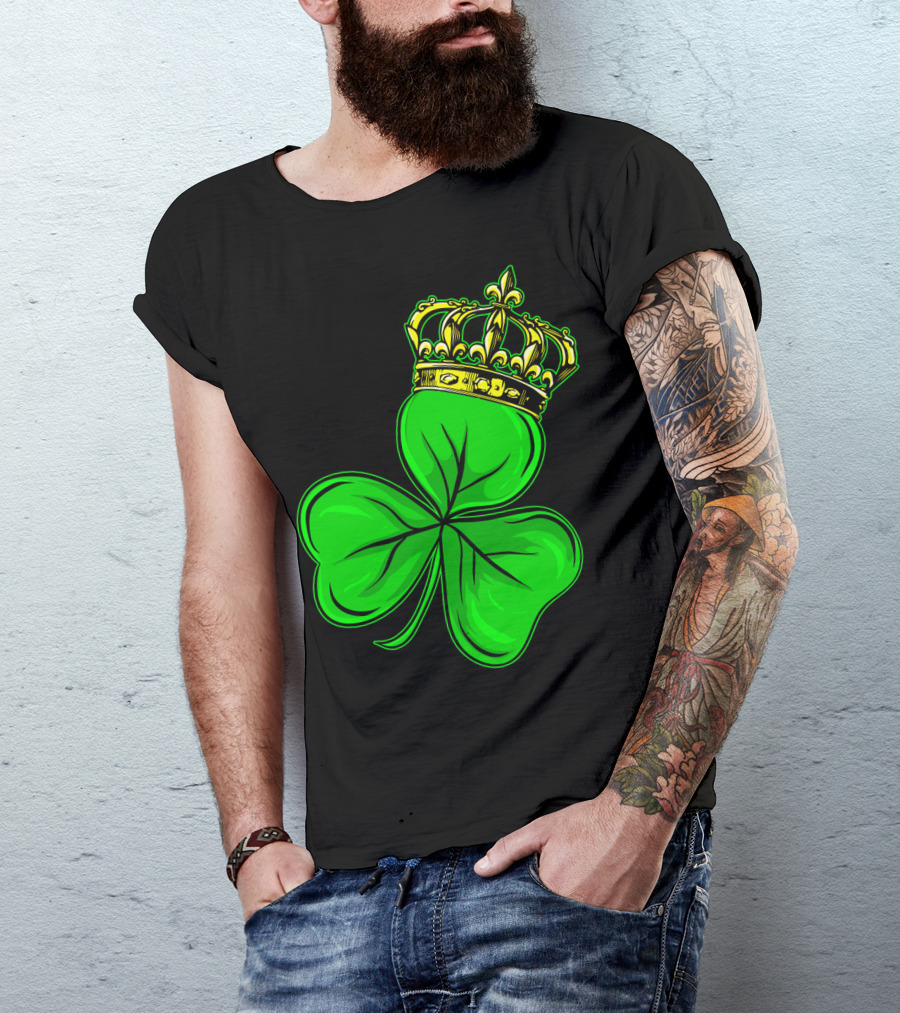 St Patricks Day Shamrock Irish Crown T-Shirt