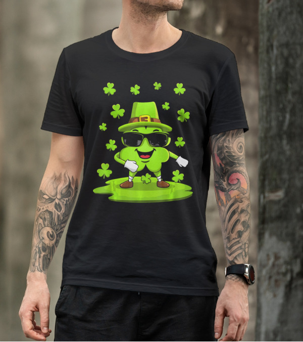 Floss Dance Shamrock Sunglasses St. Patrick's Day T-Shirt
